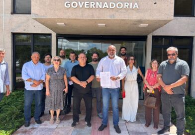 Fórum dos Servidores, Feserp e Fetems unem forças em defesa da Cassems e saúde do funcionalismo público em mobilização na Governadoria e ALEMS