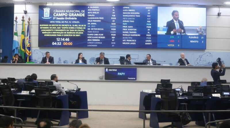 Vereadores recuam e aumento da taxa do lixo segue em vigor em Campo Grande