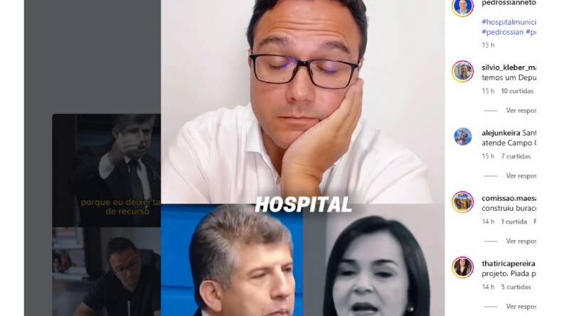 Quem não consegue tapar buraco, não tem competência para construir hospital, diz deputado Quem não consegue tapar buraco, não tem competência para construir hospital, diz deputado