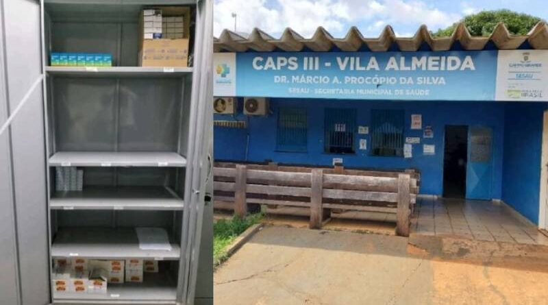 Ministério Público identifica falta de remédios e prédio deteriorado no Caps Vila Almeida