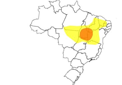 Mudança no padrão atmosférico traz nova rodada de tempestades ao Sul do país, com aviso laranja de perigo para sábado (19), enquanto o calor supera 40 °C no Matopiba.