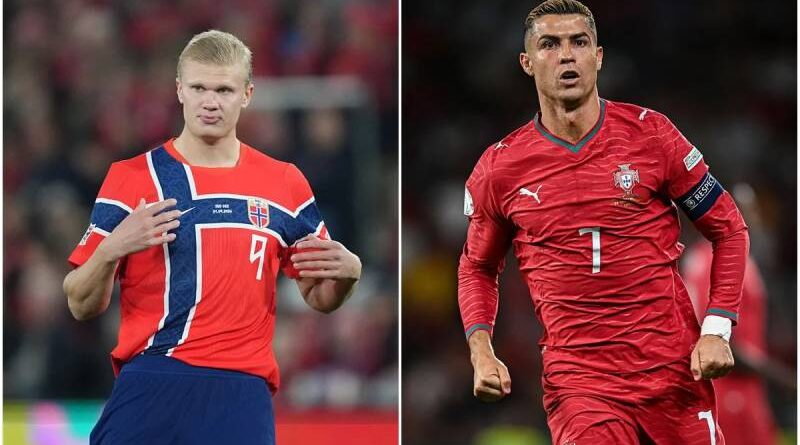 Haaland e Cristiano Ronaldo fazem duelo de gerações na Nations League