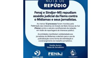 Nota de repúdio à intimidação judicial contra o Midiamax e seus jornalistas